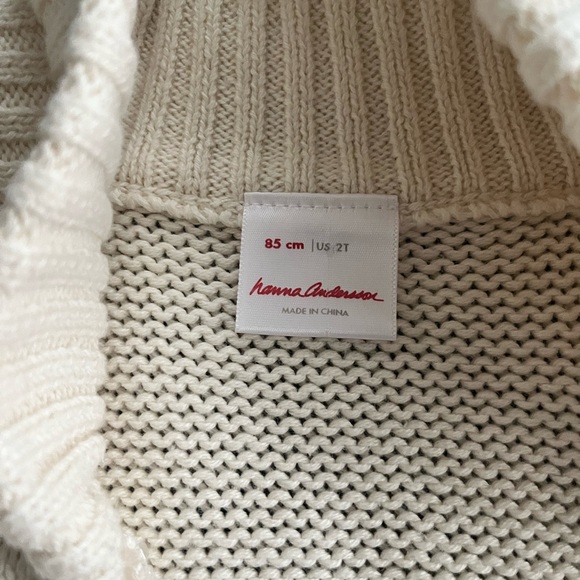 EUC Hanna Andersson Boys 2T zip up Classic Holiday Deer Print sweater - Picture 3 of 4